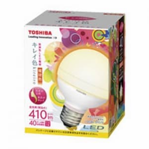 東芝 【生産完了品】LED電球 E-CORE[イー・コア] ボール電球形 高演色(キレイ色) Ra90 密閉型器具対応 電球色 40W形相当 全光束:410lm E26口金 LED電球 ボール電球形 高演色(キレイ色) Ra90 密閉型器具対応 電球色 40W形相当 全光束:410lm E26口金 LDG8L-D/G70 画像2