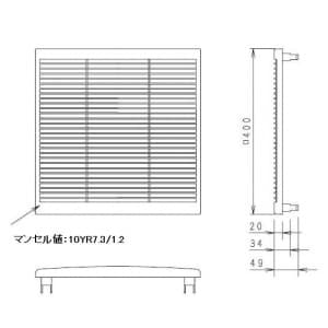 パナソニック 一般・台所・事務所・居室用換気扇  専用部材  専用ルーバー  30cmインテリア形換気扇用 材質:樹脂製 色:ベージュ 一般・台所・事務所・居室用換気扇  専用部材  専用ルーバー  30cmインテリア形換気扇用 材質:樹脂製 色:ベージュ FY-30R04 画像2