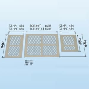 日晴金属 クーラーキヤッチャー用保護パネル 粉体塗装 アイボリー CE-HP