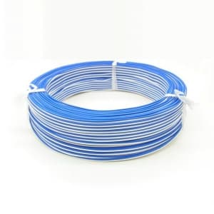 色別平形ビニル電線 0.3㎟ 100m巻 白×青 VFF0.3シロアオ×100m