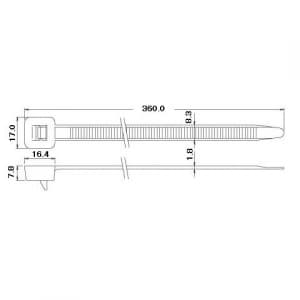 エスケイ工機 リピートタイ 再使用可能 耐熱・耐候グレード 全長360mm 幅8.3mm 50本入 リピートタイ 再使用可能 耐熱・耐候グレード 全長360mm 幅8.3mm 50本入 RH-350HC 画像2