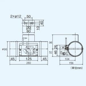 P-13DE4-BL (三菱)｜ダクト用中間部材｜換気扇｜電材堂【公式】