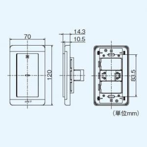 三菱 コントロールスイッチ ワイドタイプ 定格4A AC300V コントロールスイッチ ワイドタイプ 定格4A AC300V P-10SW2 画像2