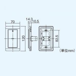 三菱 コントロールスイッチ ワイドタイプ 定格0.5A AC300V コントロールスイッチ ワイドタイプ 定格0.5A AC300V P-11SW2 画像2