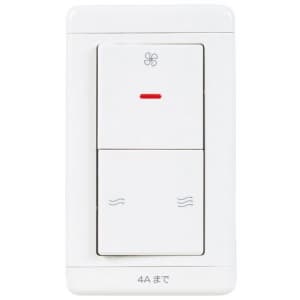 三菱 コントロールスイッチ ワイドタイプ リレー内蔵機種用 強・弱スイッチ 定格4A AC300V P-04SWR2