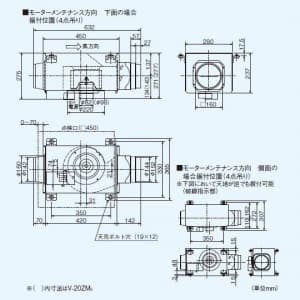 三菱 ダクト用換気扇 中間取付形ダクトファン 事務所・施設・店舗用 低騒音形 接続パイプ:φ150mm ダクト用換気扇 中間取付形ダクトファン 事務所・施設・店舗用 低騒音形 接続パイプ:Φ150mm V-18ZM5 画像2