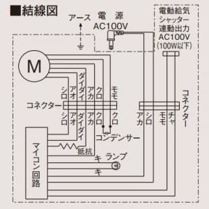 三菱 レンジフードファン ブース形(深形) 標準タイプ 24時間換気機能付 接続パイプ:φ150mm レンジフードファン ブース形(深形) 標準タイプ 24時間換気機能付 接続パイプ:φ150mm V-604KD8 画像5