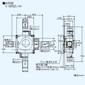 三菱 【受注生産品】エアフロー環気システム 天井排気タイプ サニタリー換気ユニット DCブラシレスモーター 耐湿タイプ 定風量制御タイプ 【受注生産品】エアフロー環気システム 天井排気タイプ サニタリー換気ユニット DCブラシレスモーター 耐湿タイプ 定風量制御タイプ V-180SZ5 画像3