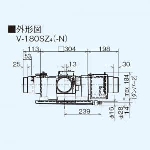 三菱電機 (手配品) エアフロー環気システム V-180SZ4-N 三菱電機