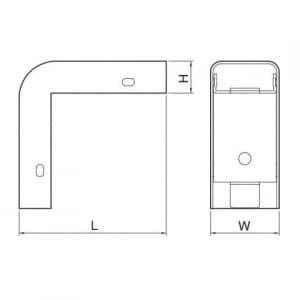 マサル工業 エクスターナルエルボ C型 ミルキーホワイト 《メタルモール 付属品》 エクスターナルエルボ C型 ミルキーホワイト 《メタルモール 付属品》 C3053 画像2