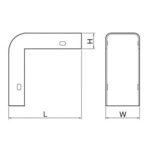 マサル工業 【ケース販売特価 20個セット】エクスターナルエルボ 後付け型 A型 ホワイト 《メタルモール 付属品》 【ケース販売特価 20個セット】エクスターナルエルボ 後付け型 A型 ホワイト 《メタルモール 付属品》 A10512_set 画像2