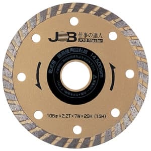 ジョブマスター 【生産完了品】ダイヤモンドカッター 外径105mm 厚さ2.2mm 巾7mm 穴径20(15)mm JDC-105