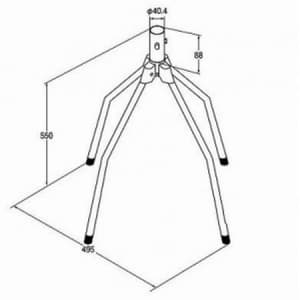 マックステル 【生産完了品】屋根馬 マスト径:φ32mm以下 RM-350D