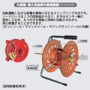 日動工業 びっくリール 延長コード型 アース付/アース・漏電保護専用 15mA感度緑 接地 2P 15A 125V コンセント数:3+2 長さ30m SVCT3.5×3 びっくリール 延長コード型 アース付/アース・漏電保護専用 15mA感度緑 接地 2P 15A 125V コンセント数:3+2 長さ30m SVCT3.5×3 RND-EB30SF 画像3