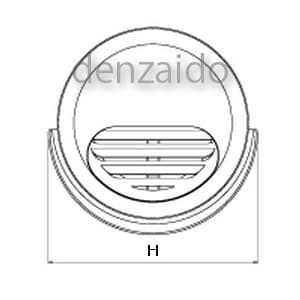 バクマ工業 丸型フード付換気口 水切り付 開口部:大 防火ダンパー付 ステンレス製 クリアー 100φ用 丸型フード付換気口 水切り付 開口部:大 防火ダンパー付 ステンレス製 クリアー 100φ用 KBD-100MVL 画像2