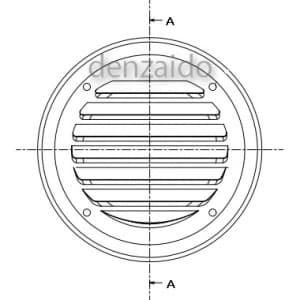 バクマ工業 丸・平型換気口 アミ付 取付穴付 ステンレス製 クリアー 100φ用 丸・平型換気口 アミ付 取付穴付 ステンレス製 クリアー 100φ用 B-100TV-A-P 画像2