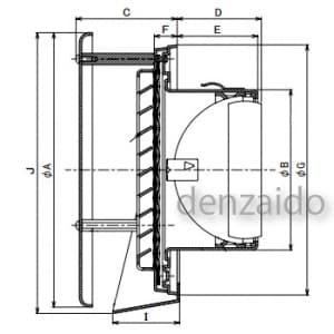 バクマ工業 【販売終了】【受注生産品】丸型防風板付換気口 ルーバー脱着式 防火ダンパー付 水切り付 低圧損 取付穴付 ステンレス製 シルバーメタリック 200φ用 丸型防風板付換気口 ルーバー脱着式 防火ダンパー付 水切り付 低圧損 取付穴付 ステンレス製 シルバーメタリック 200φ用 KWD-200G-SL 画像3