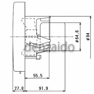 バクマ工業 パイプ用ファン 強制排気用 格子形 大風量形 壁面・天井面取付兼用型 電源プラグ 居室・洗面所・トイレ用 パイプ用ファン 強制排気用 格子形(大風量形) 壁面・天井面取付兼用型 電源プラグ 居室・洗面所・トイレ用 KPH-08 画像3