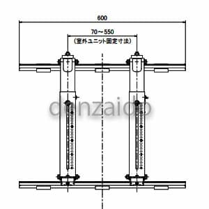 バクマ工業 エアコン室外ユニット架台 傾斜屋根用 ZAM製 エアコン室外ユニット架台 傾斜屋根用 ZAM製 B-YAZAM3 画像2