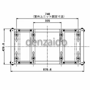 バクマ工業 エアコン室外ユニット架台 平地・傾斜置用 ZAM製 エアコン室外ユニット架台 平地・傾斜置用 ZAM製 B-HZAM-L2 画像3