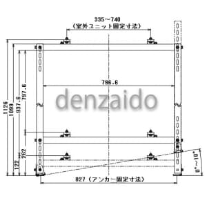 バクマ工業 エアコン室外ユニット架台 エコキュート二段置用 溶融亜鉛メッキ仕上げ エアコン室外ユニット架台 エコキュート二段置用 溶融亜鉛メッキ仕上げ B-HWM-L2 画像2