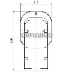 バクマ工業 ウォールコーナー 換気式エアコン用 壁面取り出し用 7型 ブラック 《スマートダクト ADシリーズ》 ウォールコーナー 換気式エアコン用 壁面取り出し用 7型 ブラック 《スマートダクト ADシリーズ》 AWK-7-BK 画像2