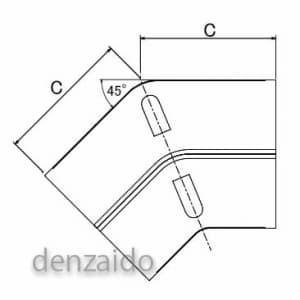 バクマ工業 コーナー 立面45° 7型 ブラウン 《スマートダクト ADシリーズ》 コーナー 立面45° 7型 ブラウン 《スマートダクト ADシリーズ》 ACF-7-BR 画像2