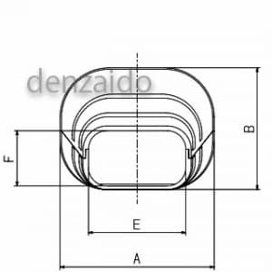 バクマ工業 端末カバー 機器接続部用 14型 アイボリー 《スマートダクト ADシリーズ》 端末カバー 機器接続部用 14型 アイボリー 《スマートダクト ADシリーズ》 AE-14-I 画像2