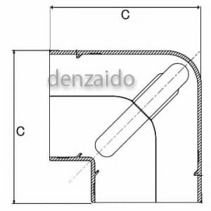 バクマ工業 コーナー 立面90° ホワイト 《スマートダクト RDシリーズ》 コーナー 立面90° ホワイト 《スマートダクト RDシリーズ》 RDC-70-W 画像3