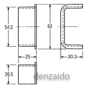 外山電気 【限定特価】ブッシング C型 ホワイト 《メタルモール付属品》 ブッシング C型 ホワイト 《メタルモール付属品》 M311 画像2