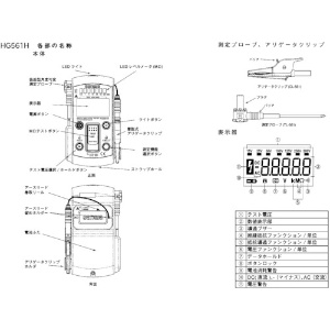 三和電気計器 絶縁抵抗計 デジタル 自動放電機能 7レンジ式 定格電圧:15/25/50/100/125/250/500V 抵抗測定:110MΩ 絶縁抵抗計 デジタル 自動放電機能 7レンジ式 定格電圧:15/25/50/100/125/250/500V 抵抗測定:110MΩ HG561H 画像2