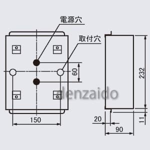 誘導灯 C級・防湿型・防雨型(HACCP兼用)用取付ボックス JK11719K