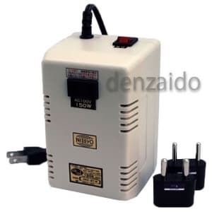 日章工業 【生産完了品】海外用変圧器 全世界対応 トランス式 定格容量:150W DM515