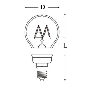 LDG1L-G-E12/8/27/4 (ウシオ)｜直径40mm E12口金｜LED電球｜電材堂【公式】