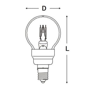 ウシオ 【生産完了品】LED電球 グローブ形 全光束:36lm 白熱球10W相当 口金:E12 直径:40mm LED電球 グローブ形 全光束:36lm 白熱球10W相当 口金:E12 直径:40mm LDG1L-G-E12/27/4 画像2