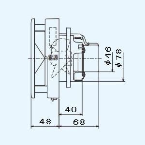 三菱 小口径パイプ用ファン VU管専用 インテリアパネル 接続パイプ:φ75mm 24時間換気機能付 居室・トイレ・洗面所用 小口径パイプ用ファン VU管専用 インテリアパネル 接続パイプ:φ75mm 24時間換気機能付 居室・トイレ・洗面所用 V-07PXLD3 画像3