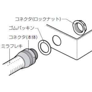 未来工業 コネクタ ミラフレキMFφ28用 防水型 ミルキーホワイト コネクタ ミラフレキMFΦ28用 防水型 ミルキーホワイト FPK-28FM 画像2