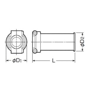 未来工業 コンビネーションカップリング PF管16mm⇔VE管16mm接続用 ベージュ コンビネーションカップリング PF管16mm⇔VE管16mm接続用 ベージュ FPVE-16 画像3