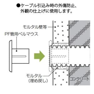 未来工業 ベルマウス 適合管:PF単層波付管16 ベージュ ベルマウス 適合管:PF単層波付管16 ベージュ PBM-16 画像3