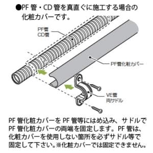 未来工業 PF管化粧カバー 適合管:PF管14・16 CD管16 ベージュ PF管化粧カバー 適合管:PF管14・16 CD管16 ベージュ PFC-16J 画像2