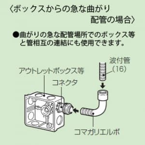 未来工業 【限定特価】コマガリエルボ スタンド付 適用:CD単層波付管16 コマガリエルボ スタンド付 適用:CD単層波付管16 SNB-16S 画像5