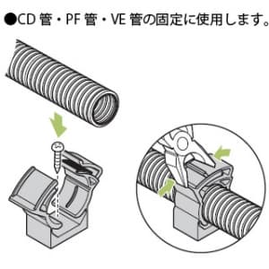 未来工業 自在クリップ 適合管:CD管・PF管・VE管16 自在クリップ 適合管:CD管・PF管・VE管16 GT-S 画像2