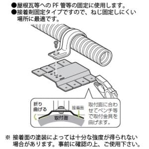 未来工業 【限定特価】PF管ステンレス片サドル 取付金具付 適合管:PF管28 黒 PF管ステンレス片サドル 取付金具付 適合管:PF管28 黒 SSKT-DF28K 画像2