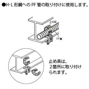 未来工業 PF管クリップ H・L形鋼用 電気亜鉛めっき仕様 適合寸法:鋼材厚3〜16mm 適合管:PF管16 PF管クリップ H・L形鋼用 電気亜鉛めっき仕様 適合寸法:鋼材厚3〜16mm 適合管:PF管16 SGKM-16F 画像3