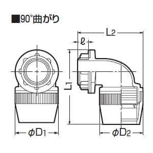 未来工業 コネクタ マシンフレキ2エコノミータイプ用 防水型 90度曲がり 適合管マシンフレキ2 22 コネクタ マシンフレキ2エコノミータイプ用 防水型 90度曲がり 適合管マシンフレキ2 22 MFPK-22LA 画像3