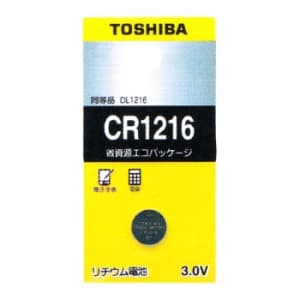 東芝 コイン形リチウム電池 3V 0.1mA 30mAh エコパッケージ 1個入 CR1216EC