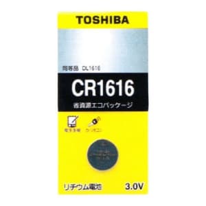 東芝 コイン形リチウム電池 3V 0.1mA 57mAh エコパッケージ 1個入 CR1616EC