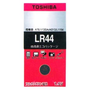 東芝 アルカリボタン電池 0.12mA 105mAh エコパッケージ 1個入 LR44EC