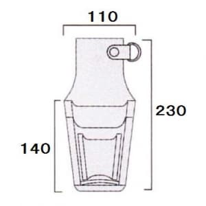 フジ矢 ペンチホルダー Dカン付 ペンチ3段差し サイズ:230×110×140mm ペンチホルダー Dカン付 ペンチ3段差し サイズ:230×110×140mm LP-5D 画像4