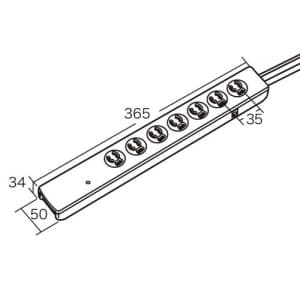 サンワサプライ 高性能雷連動タップ 3P・7個口 抜け止めタイプ 雷サージガード・電話雷ガード・マグネット付 電源コード長:2m 高性能雷連動タップ 3P・7個口 抜け止めタイプ 雷サージガード・電話雷ガード・マグネット付 電源コード長:2m TAP-RE10SPUN 画像4